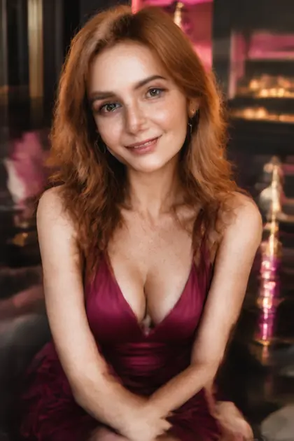 Sophie in einer stilvollen Lounge bei FlirtyGirls